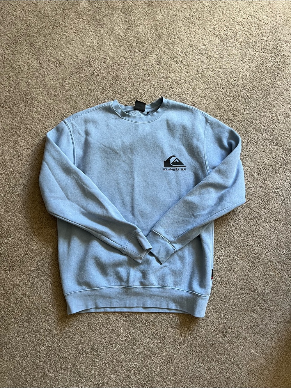 Quiksilver Men's Sky Blue Crewneck Sweatshirt